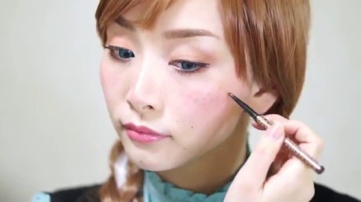 Videogram Disney S Frozen Anna Makeup Tutorial アナと雪の女王 アナ風メイク Halloween Makeup